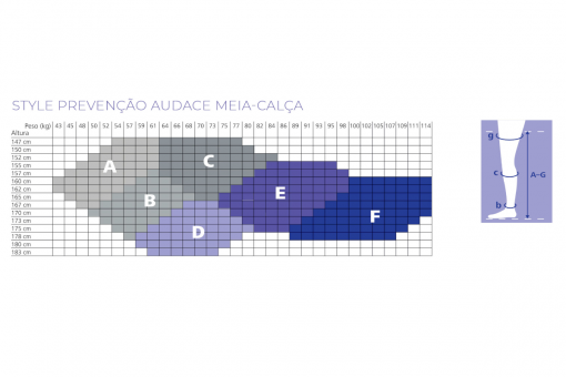 MEIA COXA AUDACE FEM 15-20 SIGVARIS 1 2 3